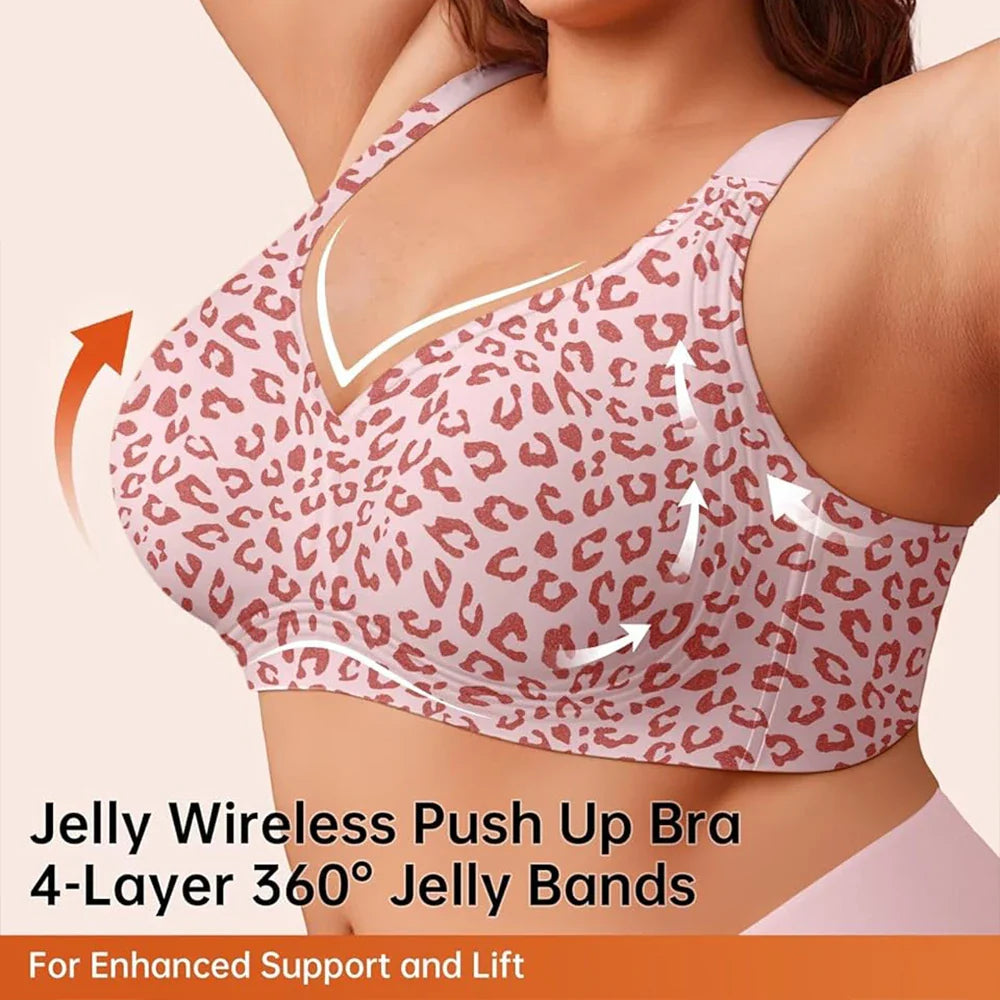 Leopard Jelly Seamless Lift Bra