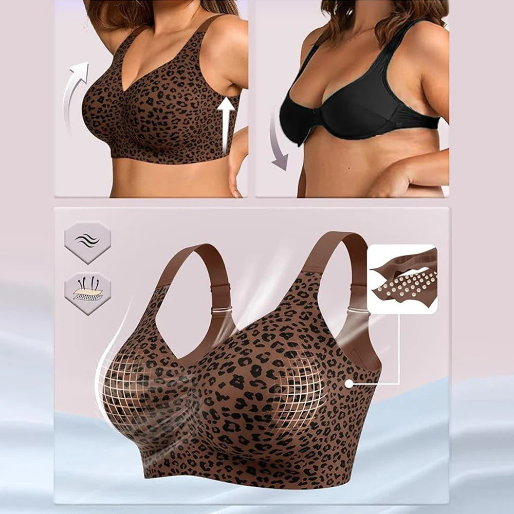 Leopard Jelly Seamless Lift Bra