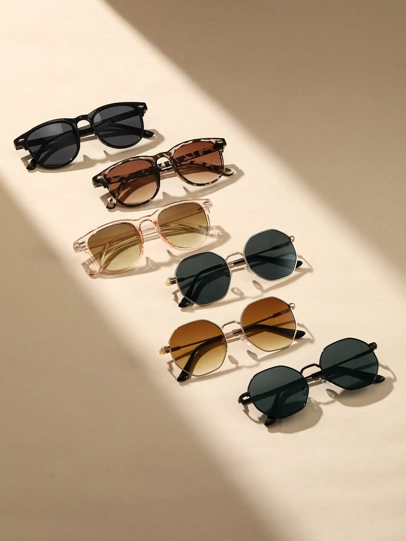 Chic Geometric Sunglasses Set