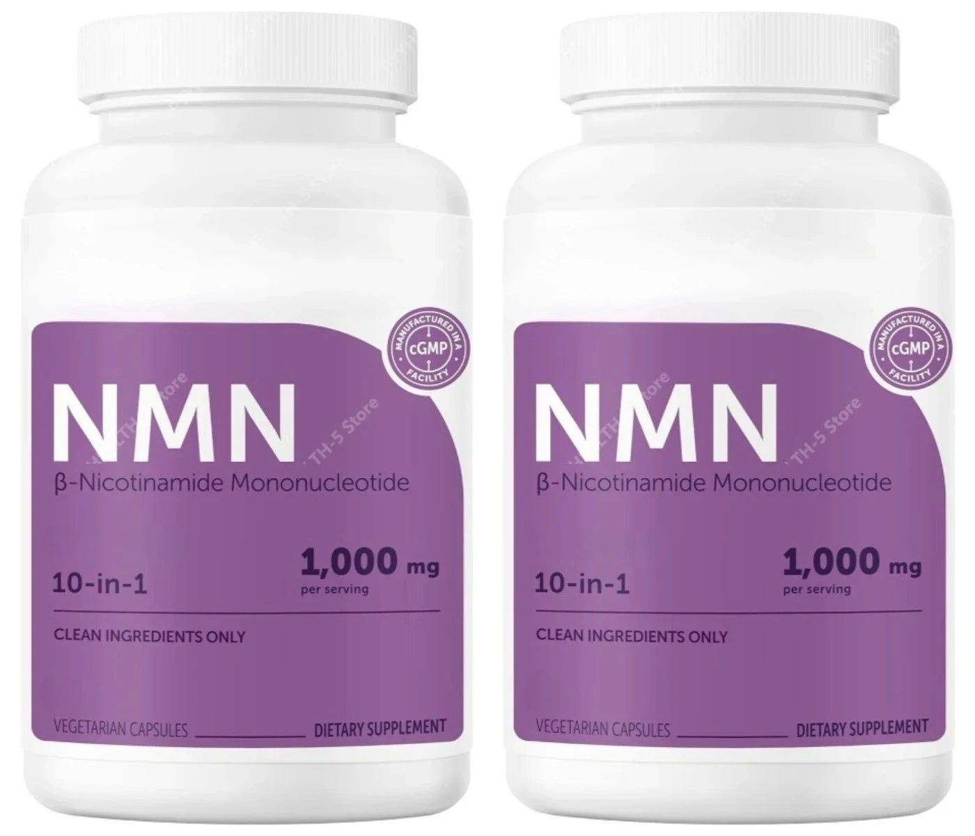 NMN Complex 1000mg Per Serving, 10-in-1 NAD+ Precursor with Resveratrol CoQ10, 120 Vegetarian Capsules Daily Support