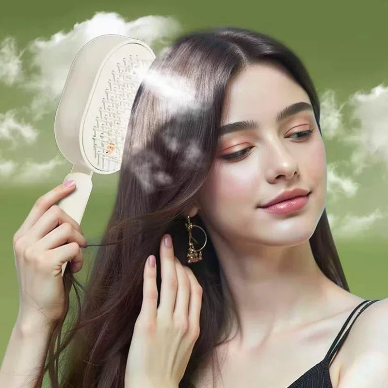 Hair Care Spray Massage Comb Vibration Scalp Massage Hairbrush Head Massager Hair Sprayer Atomizing Brush Hair Oil Applicator