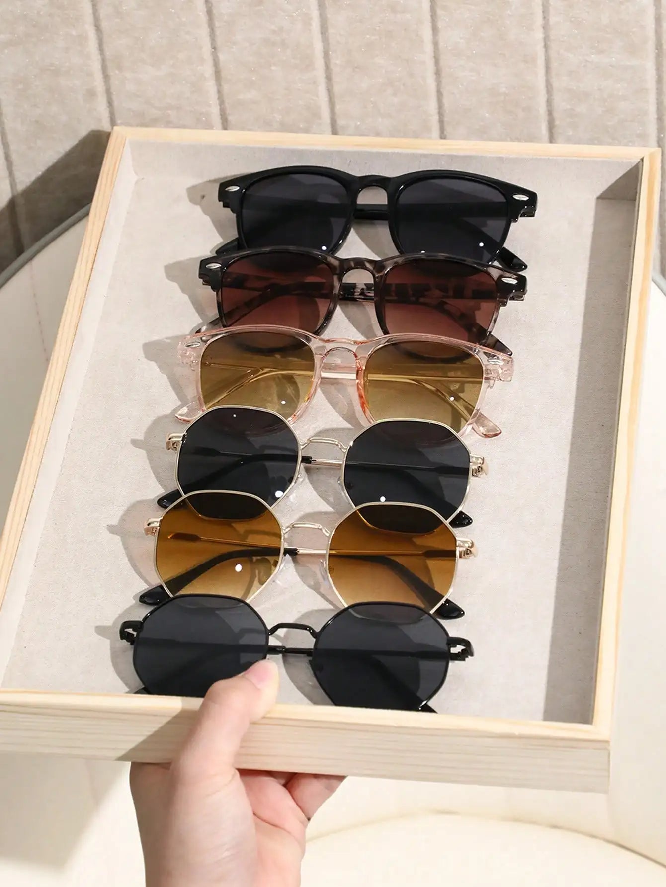 Chic Geometric Sunglasses Set
