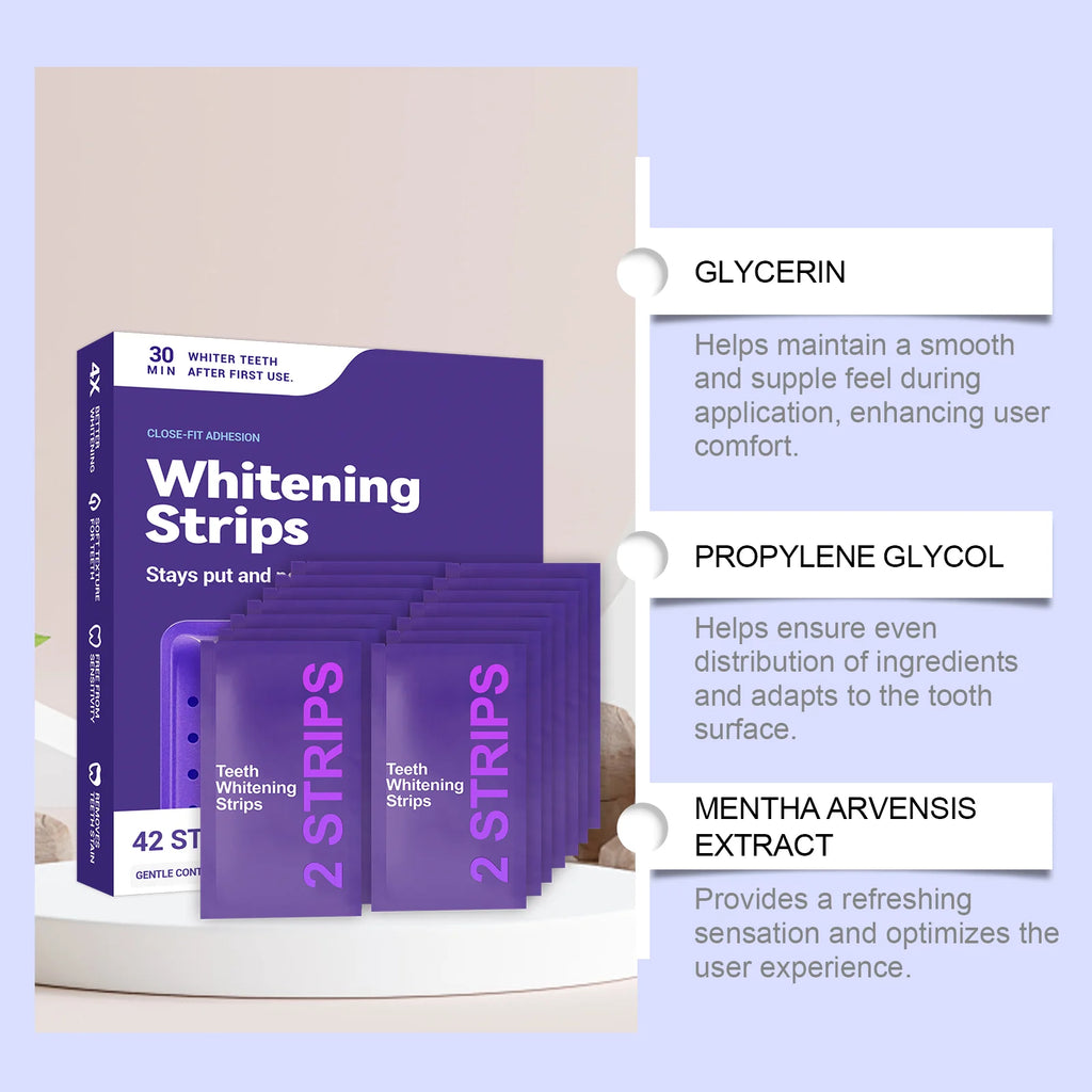 Purple Teeth Whitening Strips – Brighten & Freshen in 30 Minutes